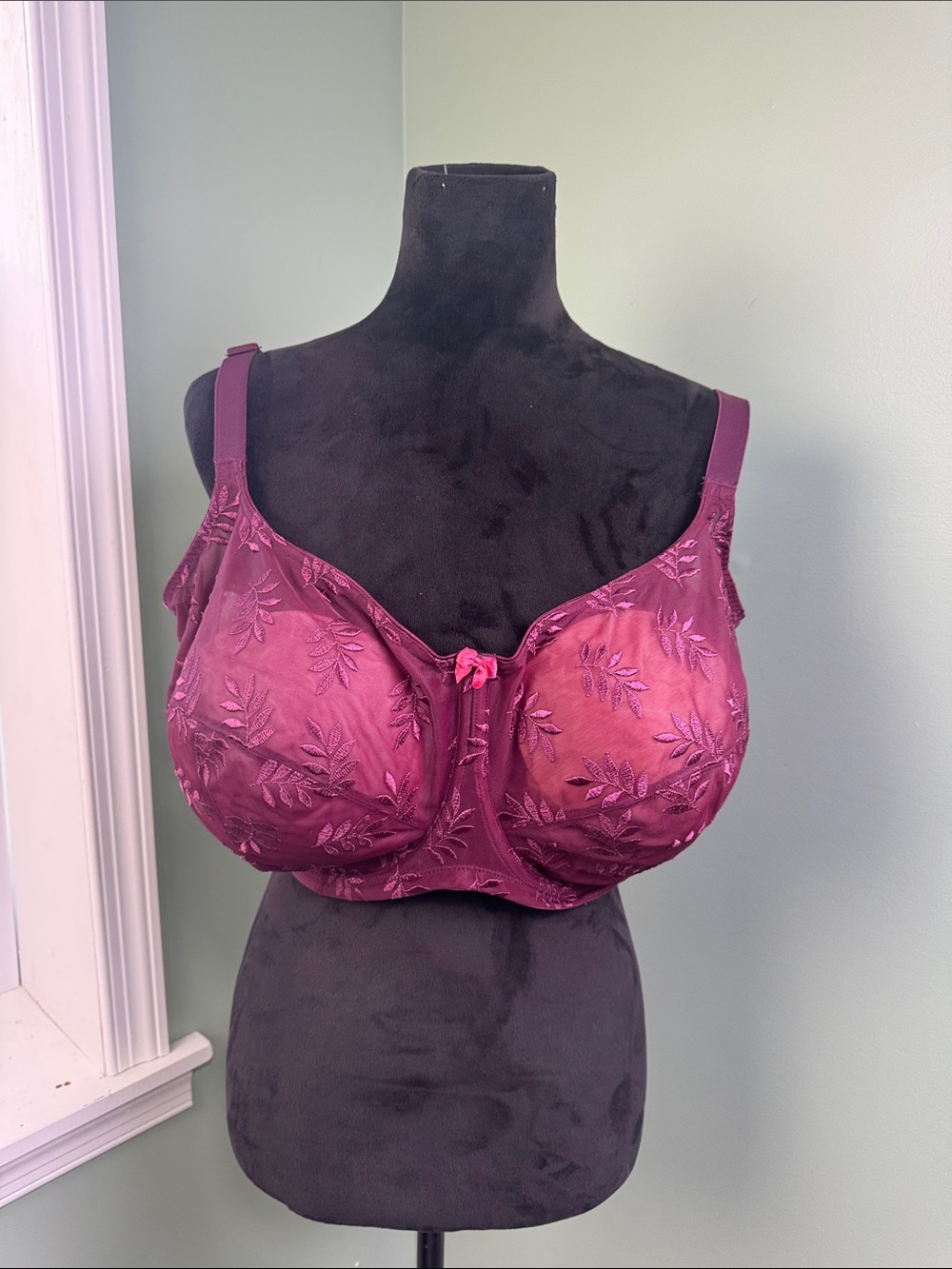 Panache Embroidered Lace Bra in Plum 40J